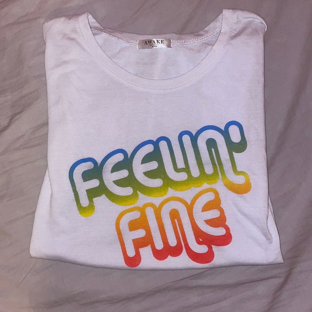 rainbow graphic t-shirt